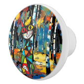 Een Abstracte dag Keramische Knop (Rechts)