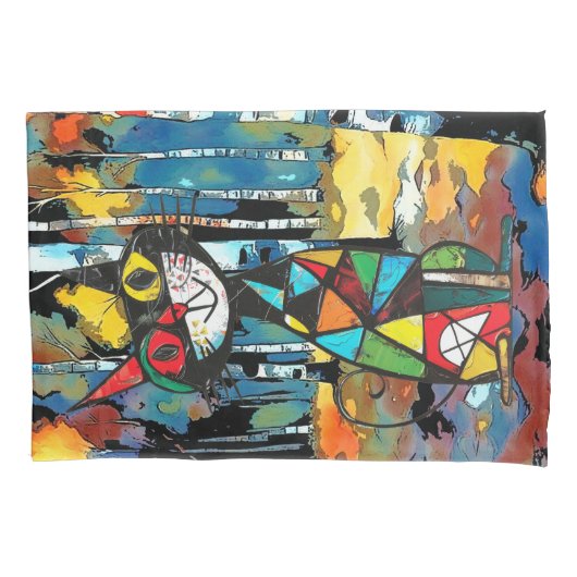 Een Abstracte dag Kussensloop (Voorkant-Links)