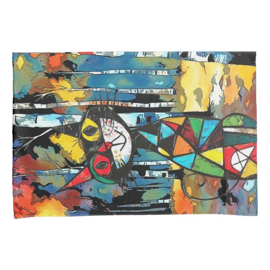 Een Abstracte dag Kussensloop (Voorkant-Rechts)