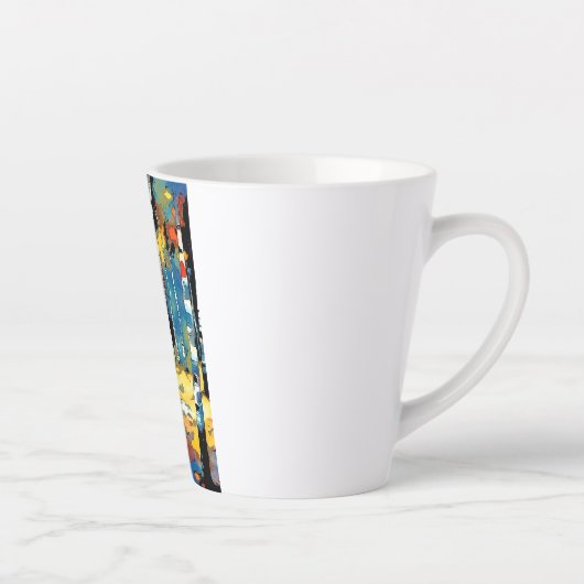 Een Abstracte dag Latte Mok (Rechts)