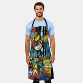 Een Abstracte dag Schort (Gedragen)