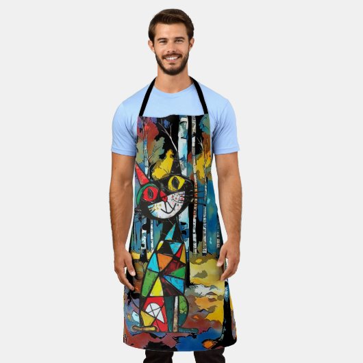 Een Abstracte dag Schort (Gedragen)