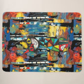 Een Abstracte dag Sherpa Deken (Voorkant (horizontaal))
