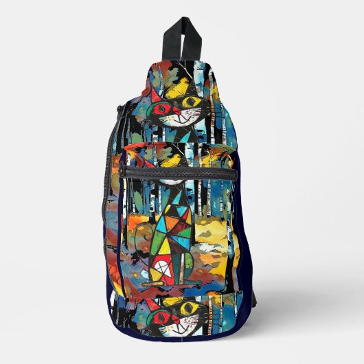 Een Abstracte dag Sling Bag (Voorkant)