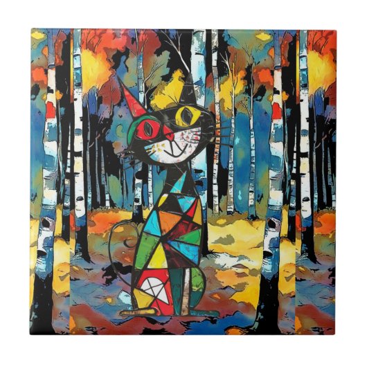 Een Abstracte dag Tegeltje (Voorkant)