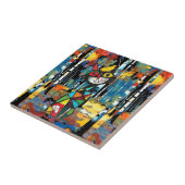 Een Abstracte dag Tegeltje (Zijkant)
