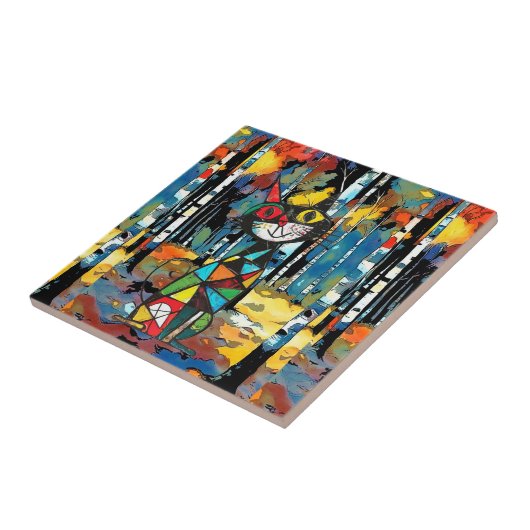 Een Abstracte dag Tegeltje (Zijkant)