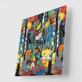 Een Abstracte dag Vierkante Klok (Hoek)