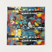 Een Abstracte dag Wandkleed (Voorkant (horizontaal))