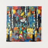 Een Abstracte dag Wandkleed (Voorkant)