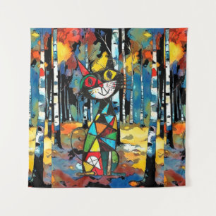 Een Abstracte dag Wandkleed