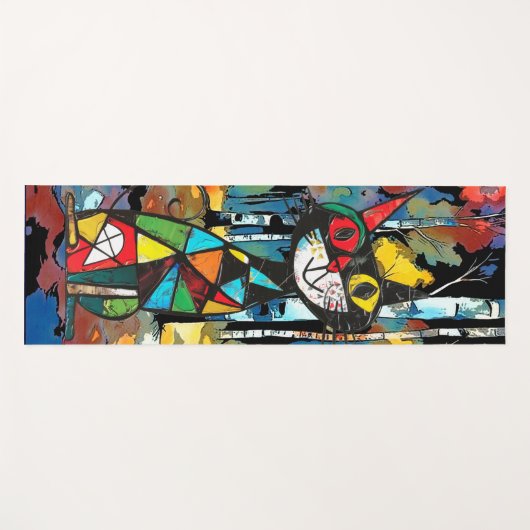 Een Abstracte dag Yogamat (Voorkant (horizontaal))