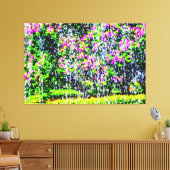 Een Abstracte Floral-kunst van lippenhuizen en wat Canvas Afdruk (Insitu (Woonkamer))