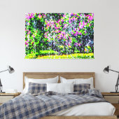 Een Abstracte Floral-kunst van lippenhuizen en wat Canvas Afdruk (Insitu (Slaapkamer))