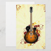 Een Abstracte gitaar Briefpapier (Voorkant / Achterkant)