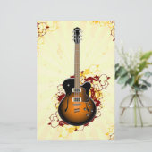 Een Abstracte gitaar Briefpapier (Staand voorkant)