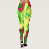 Een abstracte kleurrijke "Ratti_Creative_Arts" Leg Leggings (Achterkant)