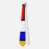 Een abstracte kunstdas in Mondrian-stijl Stropdas (Voorkant)