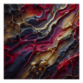 Een Abstracte lagen van aderen - reliëfkunst Perfect Poster (Voorkant)