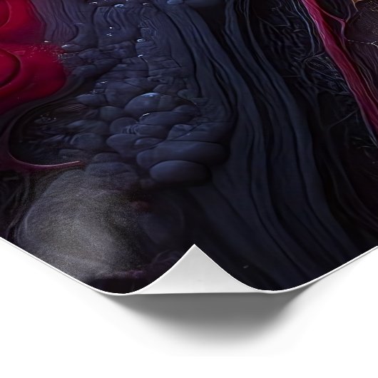 Een Abstracte lagen van aderen - reliëfkunst Perfect Poster (Hoek)