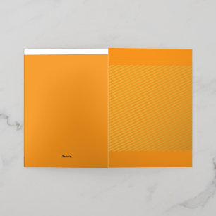 Een abstracte mix van levendig sinaasappel, rood e folie wenskaart