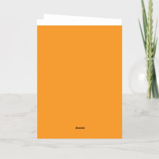 Een abstracte mix van levendig sinaasappel, rood e folie wenskaart (Achterkant)