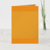 Een abstracte mix van levendig sinaasappel, rood e folie wenskaart (Voorkant)