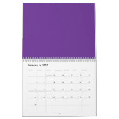 Een abstracte mix van levendige paarse en roze tin kalender (Feb 2027)