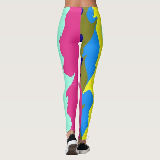 Een  abstracte "Ratti_Creative_Arts" Leggings (Achterkant)