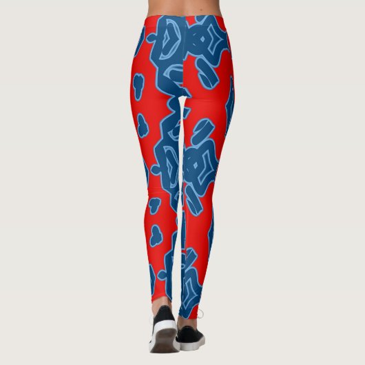 Een abstracte "Ratti_Creative_Arts" Leggings (Achterkant)