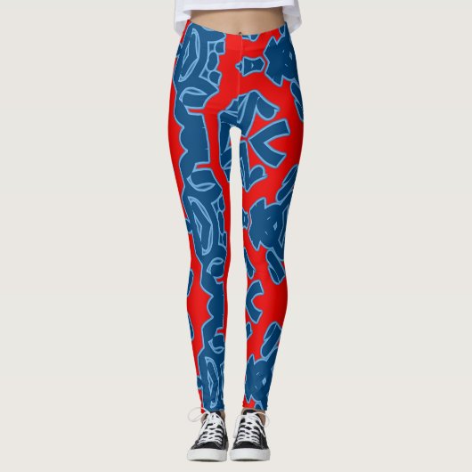 Een  abstracte "Ratti_Creative_Arts" Leggings (Voorkant)