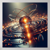 Een abstracte technische achtergrondafbeelding poster (Voorkant)
