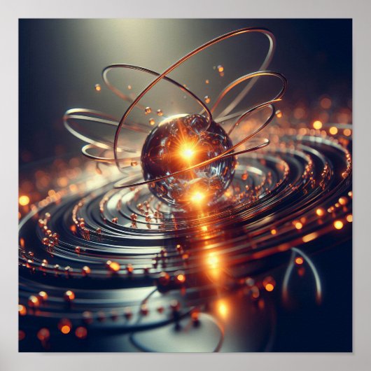 Een abstracte technische achtergrondafbeelding poster (Voorkant)