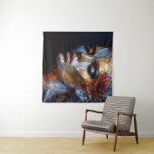 Een Abstracte vrouw gezicht 1 - Glas in lood Wandkleed (In Situ (horizontaal))