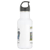 Een accountant die een abacus op het werk gebruikt waterfles (Voorkant)