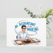 Een accountant in de maak kaart (Staand voorkant)