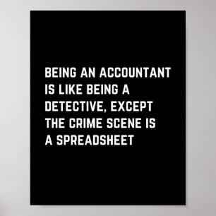 een accountant zijn is als een detective poster