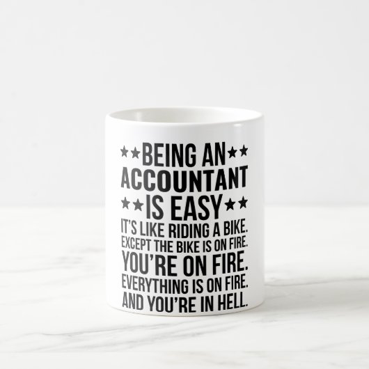 Een accountant zijn is eenvoudig koffiemok (Center)