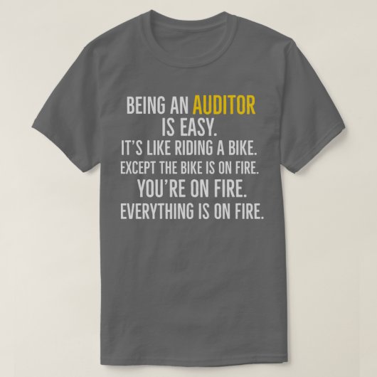 Een accountant zijn is eenvoudig t-shirt (Design voorkant)