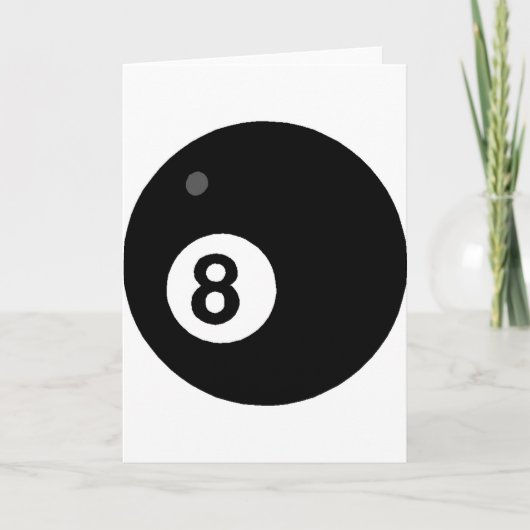 Een acht bal kaart (Voorkant)