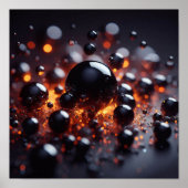 Een achtergrond afbeelding van gloeiende zwarte en poster (Voorkant)