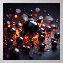 Een achtergrond afbeelding van gloeiende zwarte en poster