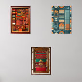 Een achtergrond weven muurkunst sets (Voorkant)