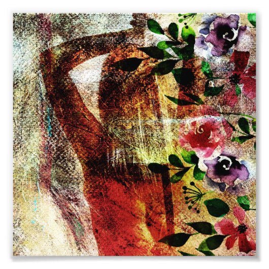 Een achterste uitzicht van een vrouw met een zwaar foto afdruk (Voorkant)