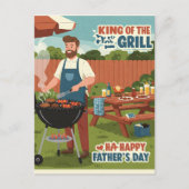 een achtertuin BBQ voor Vaderdag Briefkaart (Voorkant)