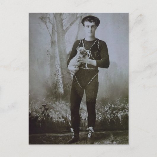 Een Acrobat en zijn hond Briefkaart (Voorkant)