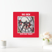 Een acrylwand met een groot vierkant! vierkante klok (Huis)