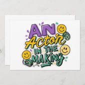 Een acteur in de maak kaart (Voorkant / Achterkant)