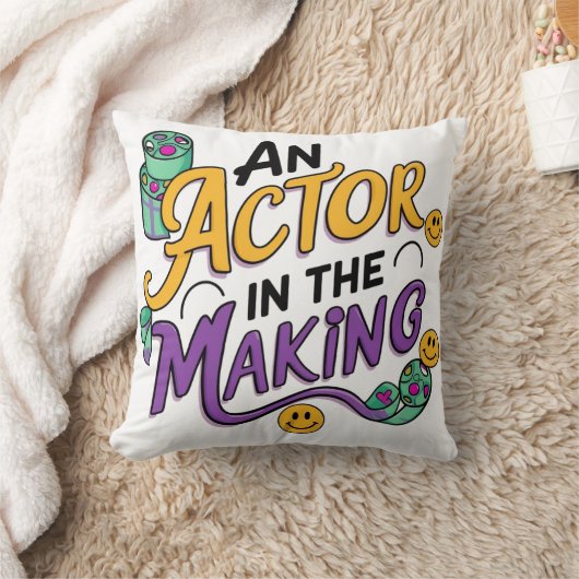 Een acteur in de maak kussen (Deken)