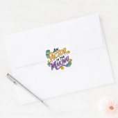 Een acteur in de maak vierkante sticker (Envelop)